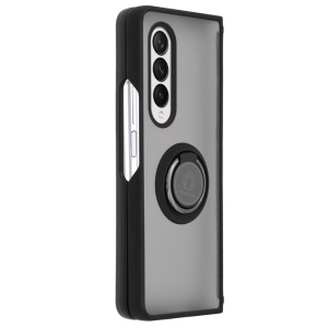 Husa pentru Samsung Galaxy Z Fold3 5G, SKYDDAR INNOVATION, Glinth cu Inel Rotativ 360° Magnetic, Negru, set cu sticker - Img 13