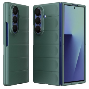 Husa pentru Samsung Galaxy Z Fold7, SKYDDAR INNOVATION, Magic Shield, din Silicon Mat, set cu sticker, Verde