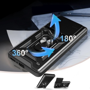 Husa pentru telefon, SKYDDAR INNOVATION, Xiaomi Redmi Note 14 4G (164,84 x 78,15 x 8,16mm), CamShield, Antisoc, Inel Magentic, set cu sticker, Roz - Img 5
