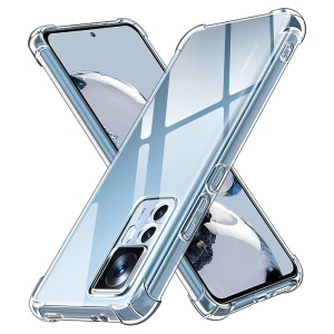 Husa pentru Xiaomi 12T / 12T Pro , SKYDDAR INNOVATION, Shockproof Clear din Silicon Slim, Transparenta, set cu sticker
