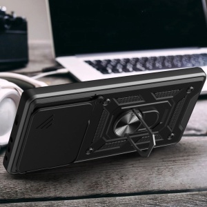Husa pentru Xiaomi 15T Pro, SKYDDAR INNOVATION, CamShield, Inel magnetic, set cu sticker, Verde - Img 2