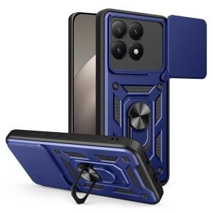 Husa pentru Xiaomi 15T, SKYDDAR INNOVATION, CamShield, Inel magnetic, set cu sticker, Albastru