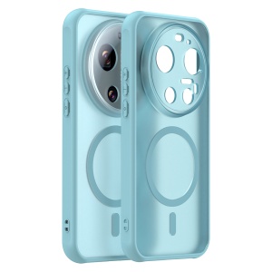 Husa pentru Xiaomi 17 Ultra Finisaje Premium, Antisoc, Magsafe, set cu sticker, HaloFrost MagSafe II, Verde menta