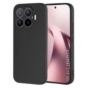 Husa pentru Xiaomi 17T din Silicon Catifelat, Antisoc, set cu sticker, SoftElegance, Negru