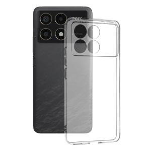 Husa pentru Xiaomi Poco F6 Pro din silicon transparent, SKDR ClearGuard - Transparent - Img 1