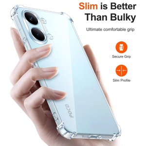 Husa pentru Xiaomi Poco X8 Pro Max din Silicon Slim, Margini Antisoc, set cu sticker, Shockproof Clear Silicone, Transparenta - Img 4