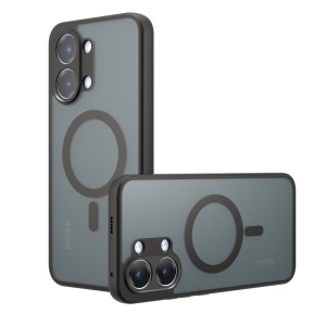 Husa pentru Xiaomi Poco X8 Pro Max MagSafe, Antisoc, Finisaje Premium, PureFrost, set cu sticker, Negru frost