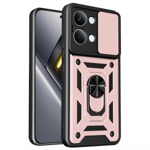 Husa pentru Xiaomi Poco X8 Pro Max, protectie camere, Inel magnetic, set cu sticker, CamShield, Roz