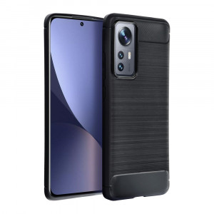 Husa pentru Xiaomi Redmi 13C Carbon Silicon Skyddar, Anti-Amprente - Negru