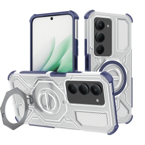 Husa pentru Xiaomi Redmi 15 5G / Redmi 15 4G, Antisoc, SKYDDAR INOVATION, Carbon Shield PRO, Magsafe, set cu sticker, Albastru