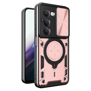 Husa pentru Xiaomi Redmi 15 5G / Redmi 15 4G, SKYDDAR INNOVATION, CamGuard Pro, Inel Magnetic, Protectie Camera, set cu sticker, Roz auriu