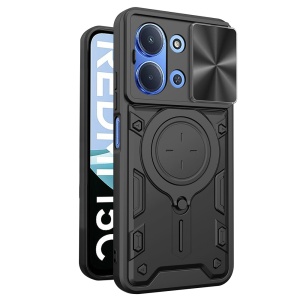 Husa pentru Xiaomi Redmi 15C 4G, SKYDDAR INNOVATION, CamGuard Pro, Inel Magnetic, Protectie Camera, set cu sticker, Negru