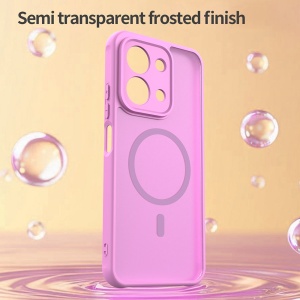 Husa pentru Xiaomi Redmi 15C 5G, SKYDDAR INNOVATION, HaloFrost MagSafe II, Antisoc, set cu sticker, Roz - Img 4