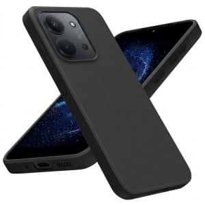 Husa pentru Xiaomi Redmi 15C, Anti soc, Subtire, Antiderapanta, set cu sticker, Matt, Negru
