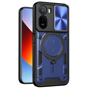 Husa pentru Xiaomi Redmi A7 Pro 4G, Inel Magnetic, Protectie Camera, set cu sticker, CamGuard Pro, Albastru