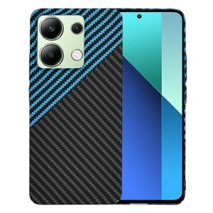 Husa pentru Xiaomi Redmi Note 13 4G, SKYDDAR INNOVATION, textura carbon, Carbonite FiberShell, set cu sticker, Bleu,