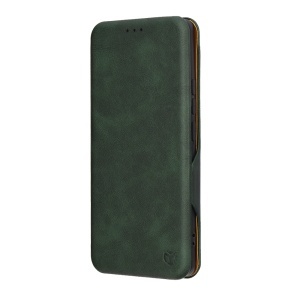 Husa pentru Xiaomi Redmi Note 14 Pro 4G / Poco F7, SKYDDAR INNOVATION, Pocket Safe, tip carte din Piele Ecologica, Suport Carduri, Inchidere Magnetica, set cu sticker, Verde - Img 6