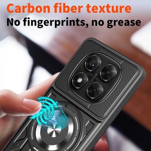 Husa pentru Xiaomi Redmi Note 14 Pro+ 5G / Redmi Note 14 Pro 5G / Poco X7, SKYDDAR INNOVATION, RuggedCam, Inel magnetic antisoc, set cu sticker, Mov - Img 5