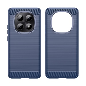 Husa pentru Xiaomi Redmi Note 15 4G / Redmi Note 15 5G / Poco M8 5G, SKYDDAR INNOVATION, Carbon Silicone, din Silicon Slim, cu textura Fibra Carbon, set cu sticker, Albastru - Img 2