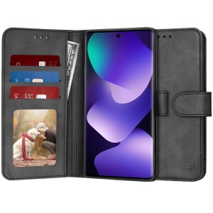 Husa pentru Xiaomi Redmi Note 15 5G, SKYDDAR INNOVATION, Diary Book, tip carte cu Portofel Interior, Antisoc, set cu sticker, Negru