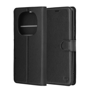 Husa pentru Xiaomi Redmi Note 15 5G, SKYDDAR INNOVATION, Leather Folio tip Carte, cu Portofel Interior, Finisaje Premium, set cu sticker, Negru - Img 6