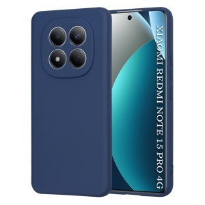 Husa pentru Xiaomi Redmi Note 15 Pro 4G, SKYDDAR INNOVATION, din Silicon Catifelat, SoftElegance, set cu sticker, Bleumarin