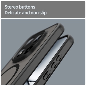 Husa pentru Xiaomi Redmi Note 15 Pro 5G, Antisoc, set cu sticker, HaloFrost MagSafe II, Negru - Img 4