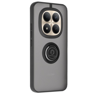 Husa pentru Xiaomi Redmi Note 15 Pro+ 5G / Poco M8 Pro 5G, SKYDDAR INNOVATION, Glinth cu Inel Rotativ 360° Magnetic, set cu sticker, Negru  - Img 7