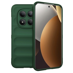 Husa pentru Xiaomi Redmi Note 15 Pro+ 5G / Poco M8 Pro 5G, SKYDDAR INNOVATION, Magic Shield, din Silicon Mat, set cu sticker, Verde