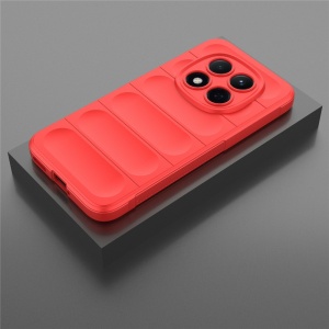 Husa pentru Xiaomi Redmi Note 15 Pro+ 5G / Poco M8 Pro 5G, SKYDDAR INNOVATION, Magic Shield, din Silicon Mat, set cu sticker, Rosu - Img 4