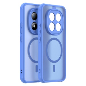 Husa pentru Xiaomi Redmi Note 15 Pro+ 5G / Poco M8 Pro 5G, SKYDDAR INNOVATION, HaloFrost MagSafe II, Antisoc, set cu sticker, Albastru - Img 2