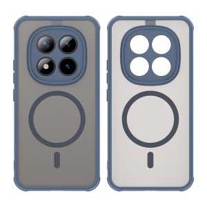 Husa pentru Xiaomi Redmi Note 15 Pro+ 5G / Poco M8 Pro 5G, SKYDDAR INNOVATION, HaloFrost MagSafe II, Antisoc, set cu sticker, Bleumarin - Img 2