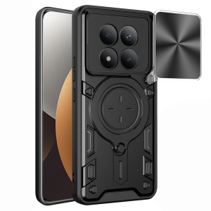 Husa pentru Xiaomi Redmi Note 15 Pro+ 5G, SKYDDAR INNOVATION, CamGuard Pro, Inel Magnetic, Protectie Camera, set cu sticker, Negru