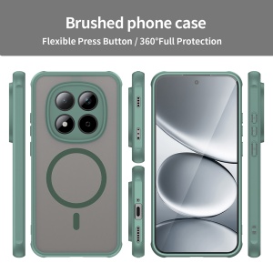 Husa pentru Xiaomi Redmi Note 15 Pro 5G, SKYDDAR INNOVATION, HaloFrost MagSafe II, Antisoc, set cu sticker, Verde - Img 4
