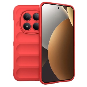 Husa pentru Xiaomi Redmi Note 15 Pro 5G, SKYDDAR INNOVATION, Magic Shield, din Silicon Mat, set cu sticker, Rosu