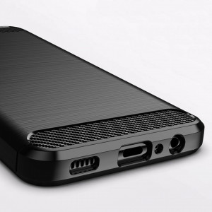 Husa Samsung Galaxy A03S din silicon, Slim, cu textura Fibra Carbon - Negru - Img 5