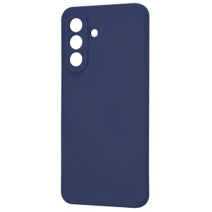 Husa Samsung Galaxy A57 5G din Silicon Catifelat, SoftElegance, set cu sticker, Bleumarin - Img 3