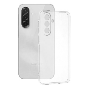 Husa Samsung Galaxy A57 5G din silicon transparent, set cu sticker, ClearGuard, Transparenta