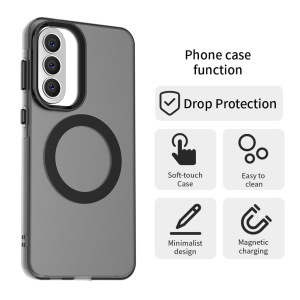 Husa Samsung Galaxy A57 5G, Magsafe, set cu sticker, CandyCase, Negru - Img 2