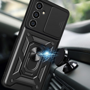 Husa Samsung Galaxy S23 FE cu inel magnetic, Techsuit CamShield - Negru - Img 6