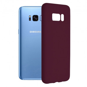 Husa Samsung Galaxy S8 Plus din silicon moale, Techsuit Soft Edge - Plum Violet - Img 1