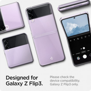 Husa Samsung Galaxy Z Flip3 5G, Spigen AirSkin - Clear - Img 6