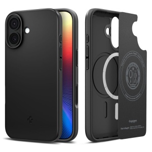 Husa slim iPhone 17, Spigen Thin Fit - Negru