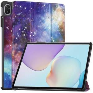 Husa tableta pentru Huawei MatePad 11.5 (2025), SKYDDAR INNOVATION, cu suport Multi-Unghi si functie Sleep/Wake, FoldPro, Galaxy, set cu sticker