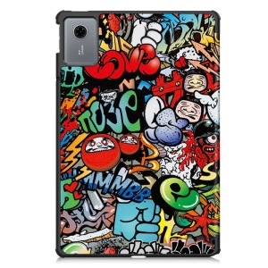 Husa tableta pentru Lenovo Idea Tab 11, SKYDDAR INNOVATION, cu suport Multi-Unghi si functie Sleep/Wake, FoldPro, Urban vibe, set cu sticker - Img 6