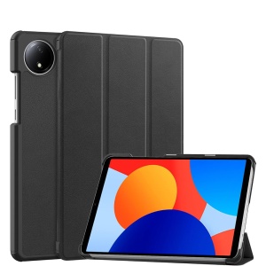 Husa tableta pentru Xiaomi Redmi Pad SE 4G 8.7", SKYDDAR INNOVATION, cu suport Multi-Unghi si functie Sleep/Wake, FoldPro, Negru, set cu sticker