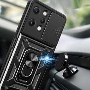 Husa Xiaomi Redmi 12 cu inel magnetic, Techsuit CamShield - Negru - Img 6