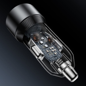 Incarcator auto, USB si Type-C, PD 30W, 50W, Yesido, Negru - Img 3