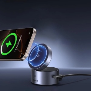 Incarcator Magnetic fara Fir 3in1, 25W, Qi2, Fast Charge,, Ugreen W712 - Gri - Img 4