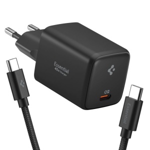Incarcator pentru Priza, Type-C, 45W, Fast Charging, Quantum Boost - Spigen Essential EE451EU (ACH09474) - Black